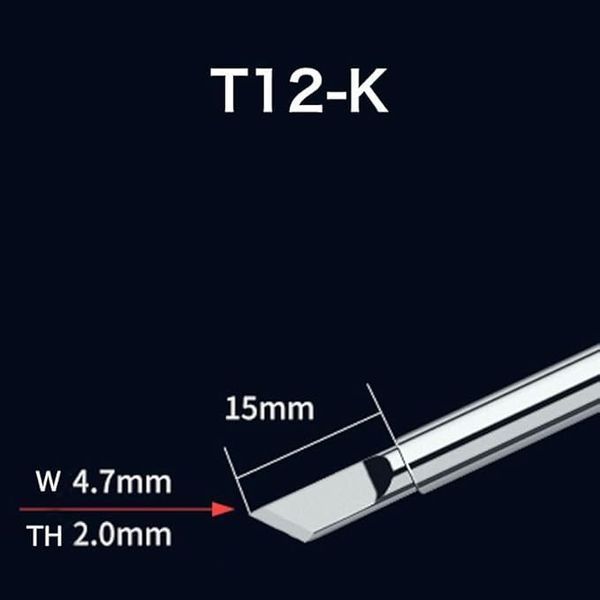 Жало T12-K для паяльних станцій Hakko, KSGER, Quicko (тип "ніж") T12-K фото