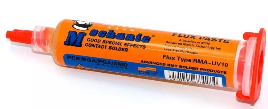 Флюс-паста MECHANIC MCN-UV10 в шприце &ndash; Безотмывочный, безгалогеновый uv10 фото