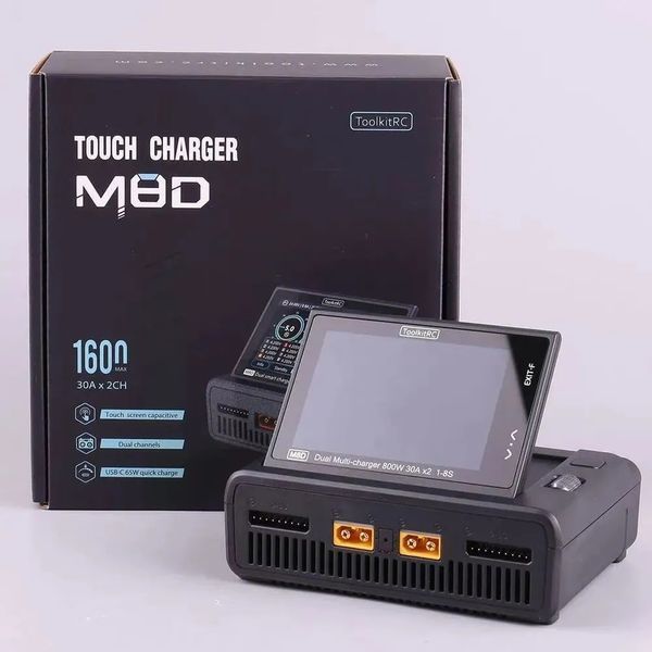 Двоканальний зарядний пристрій ToolkitRC M8D 700W 30A 1-8S LiPo (DC) ToolkitRC M8D фото
