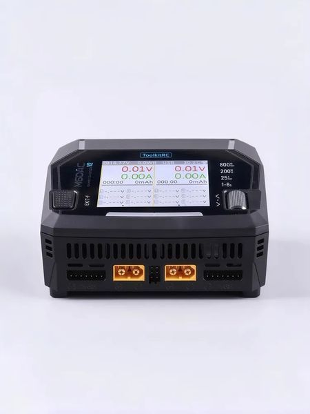 Двоканальний зарядний пристрій ToolkitRC M6DAC V2 AC/DC (2x350W) m6dac v2 фото