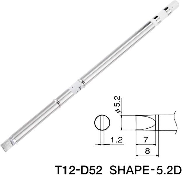 Жало Kagzu T12-D52 для паяльных станций Hakko, KSGER, Quicko (форма "отвёртка")  T12-D52 фото